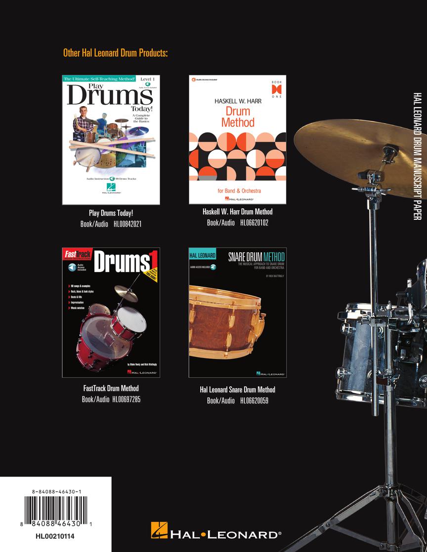 Hal Leonard Drum Manuscript Paper