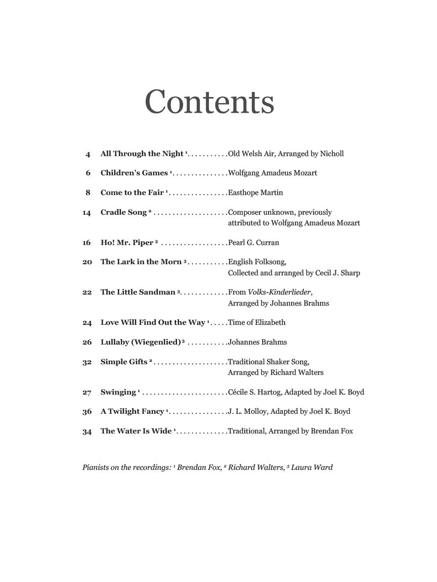 Art Songs For Children With Recorded Accompaniments