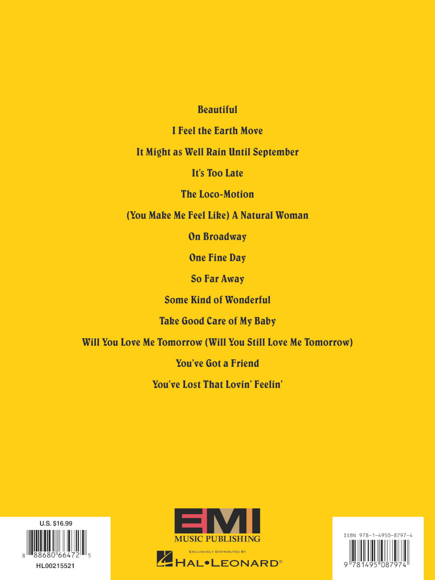 Beautiful - The Carole King Musical - Easy Piano