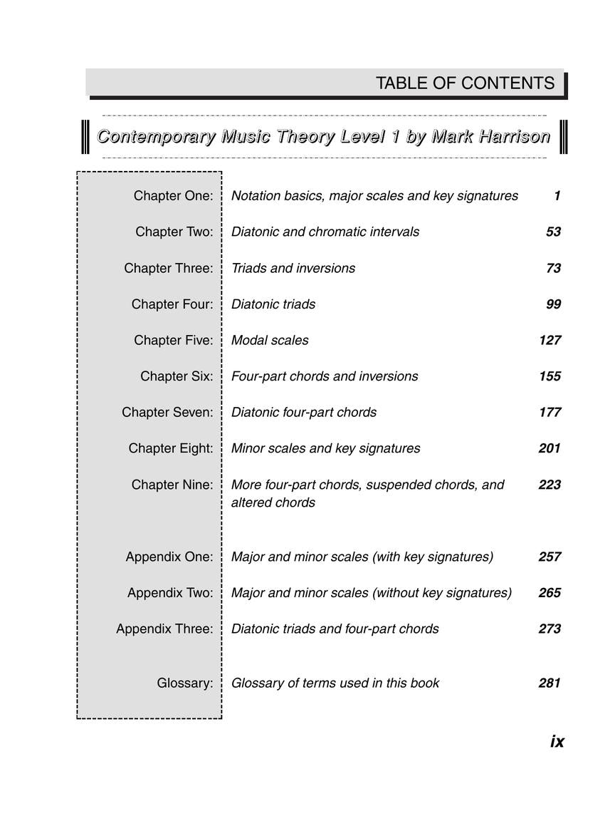 Contemporary Music Theory - Mark Harrison