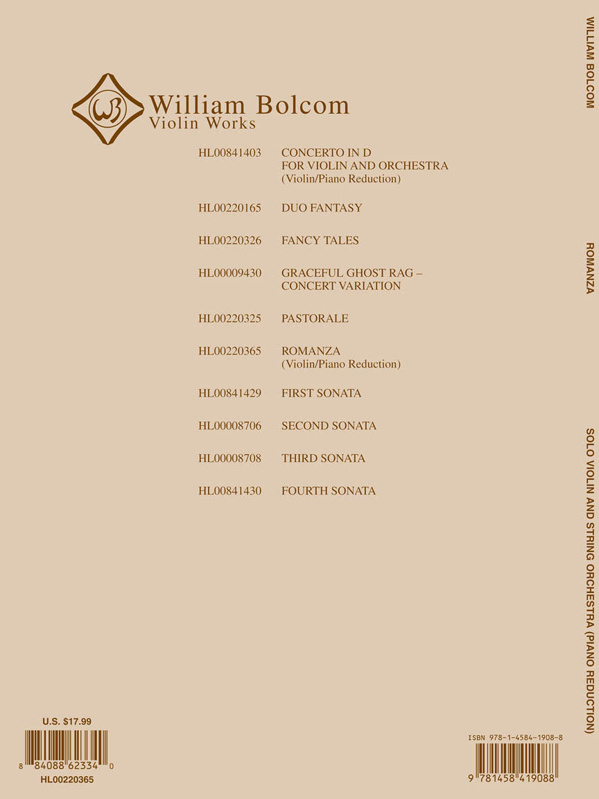 Romanza - Violin and String Orchestra (Violin and Piano Reduction)