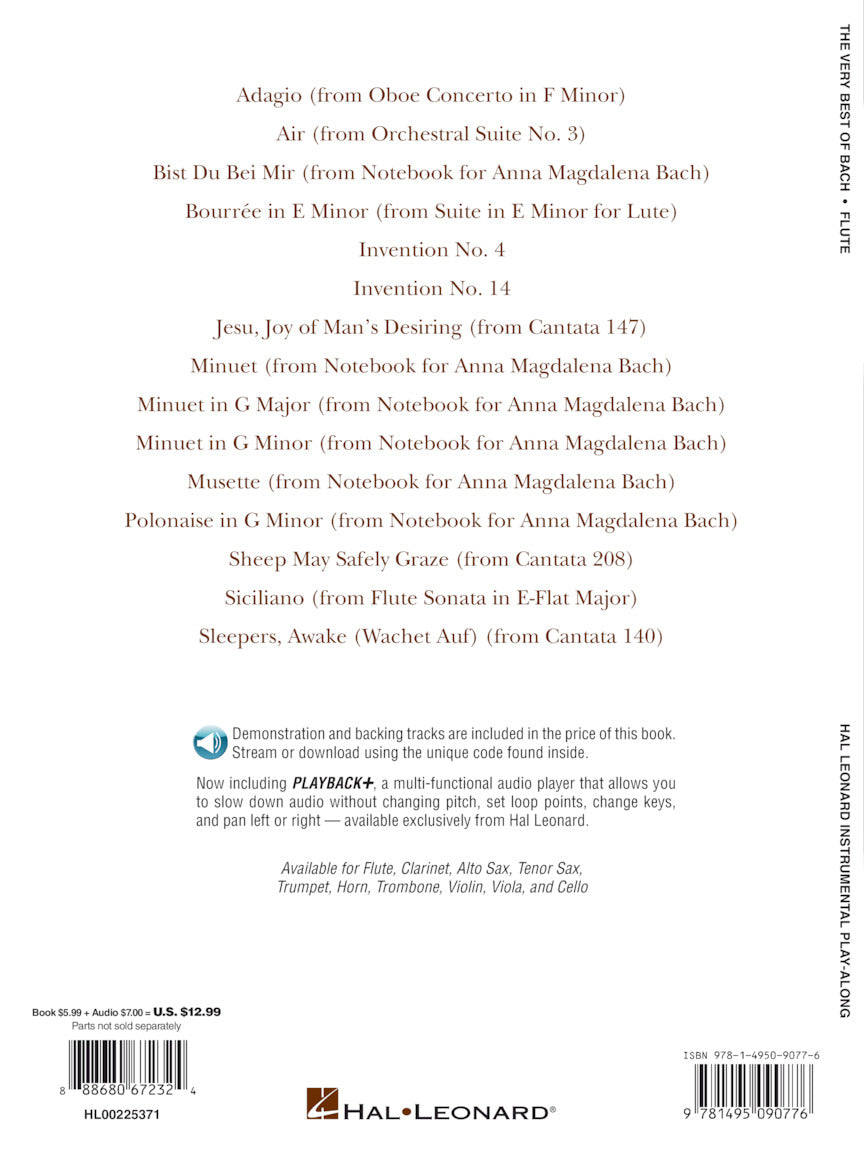 Bach, Very Best of - Instrumental Play-Along