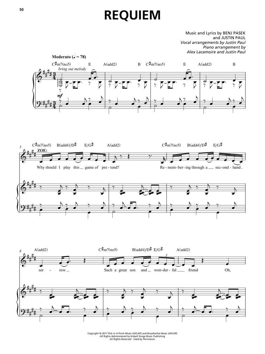 Dear Evan Hansen Vocal Selections