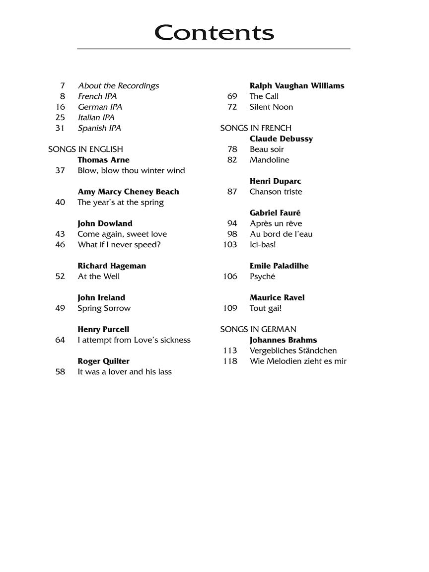 Art Song Anthology High Voice