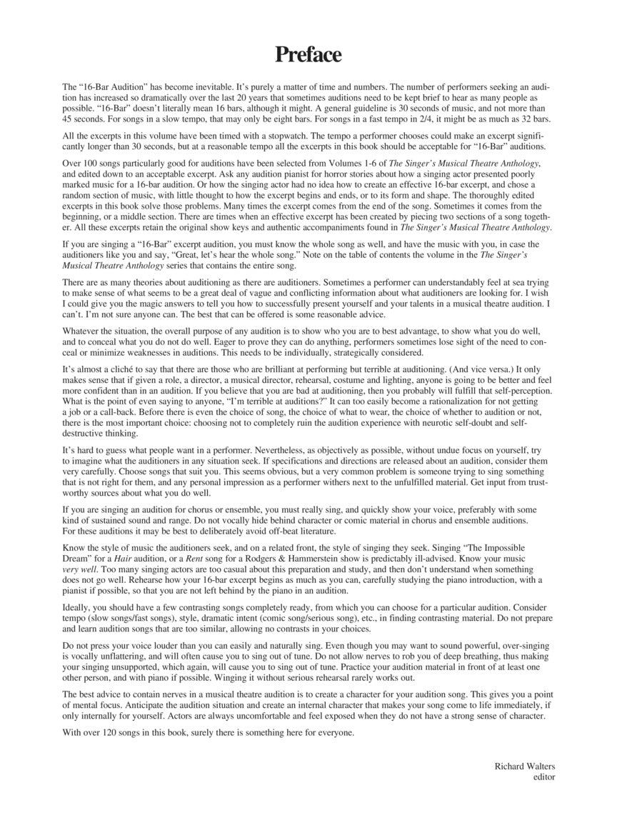 16 Bar Audition Soprano