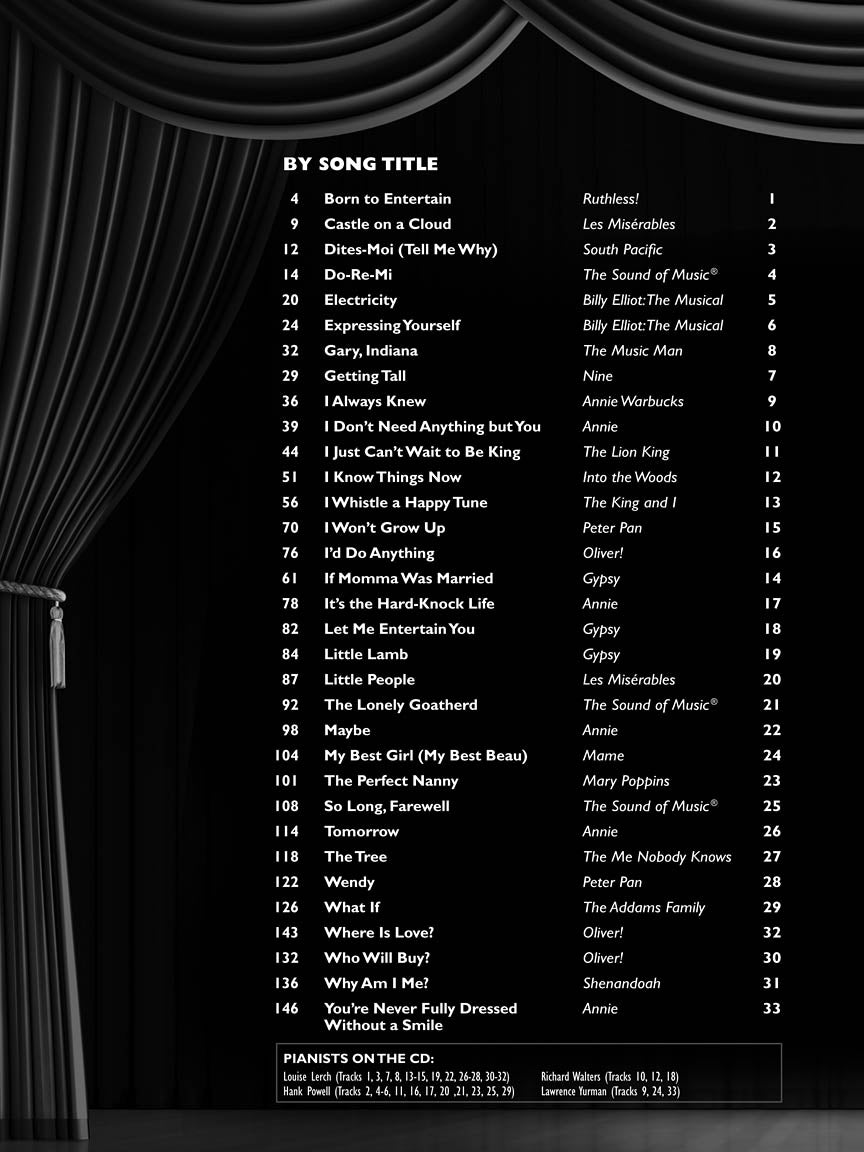 Broadway Songs for Kids - Songs Originally Sung on Stage by Children