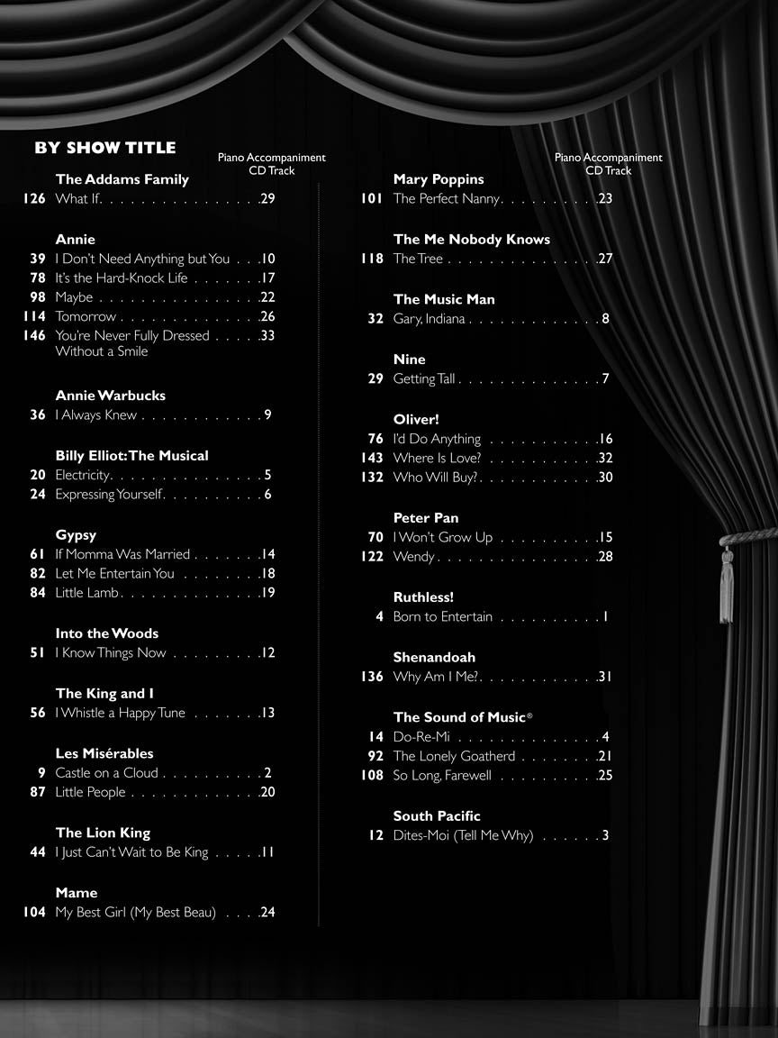 Broadway Songs for Kids - Songs Originally Sung on Stage by Children