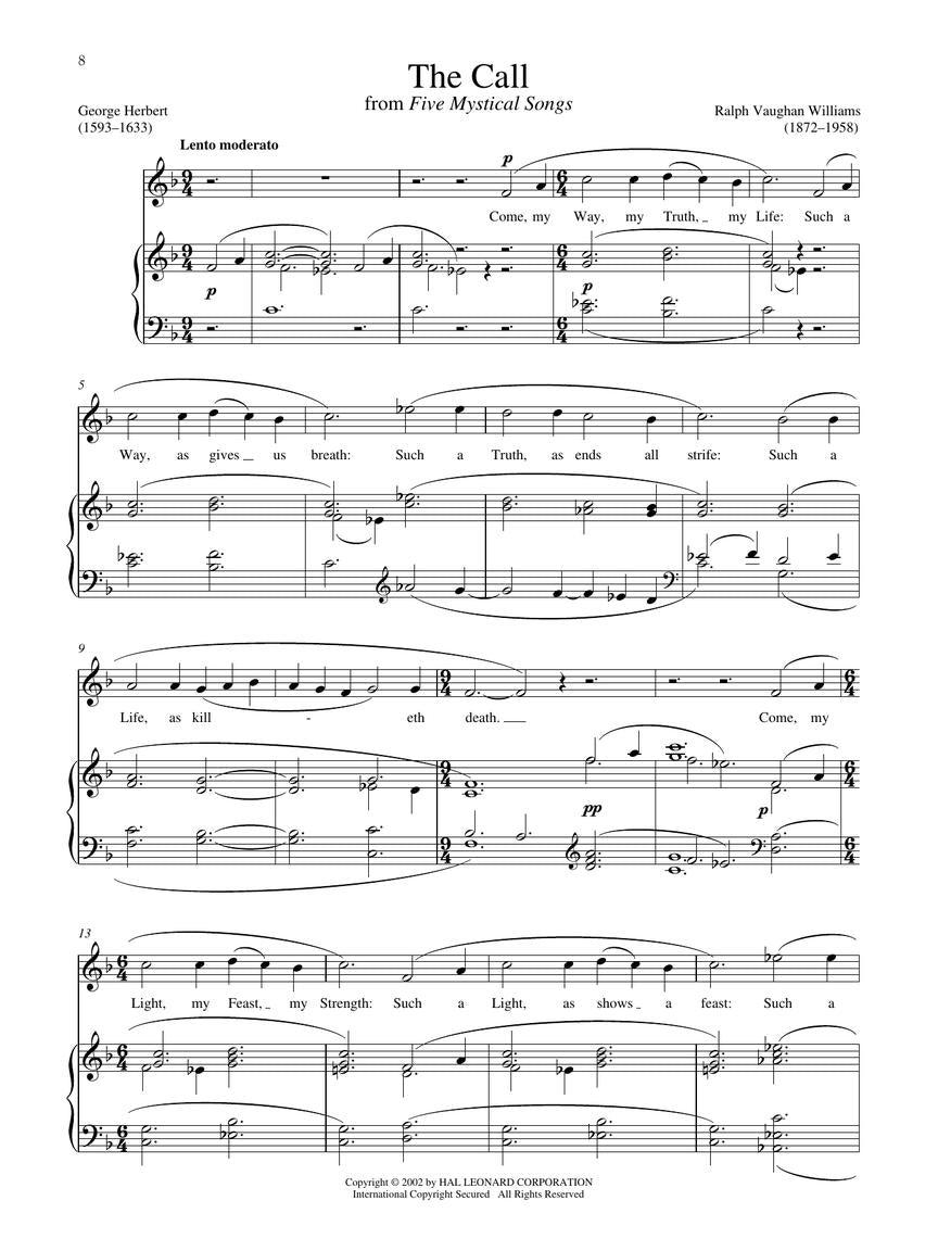 Student Singer, The - High Voice