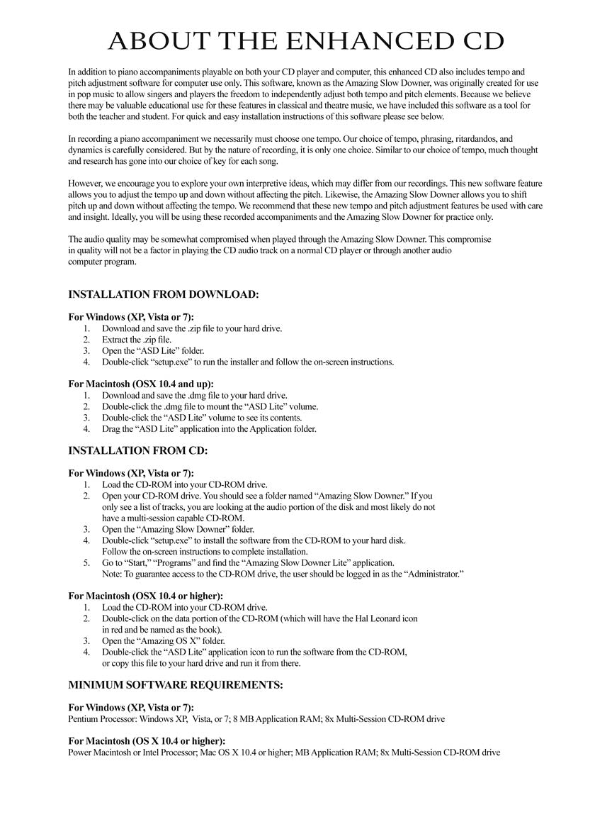 Student Singer, The - Low Voice