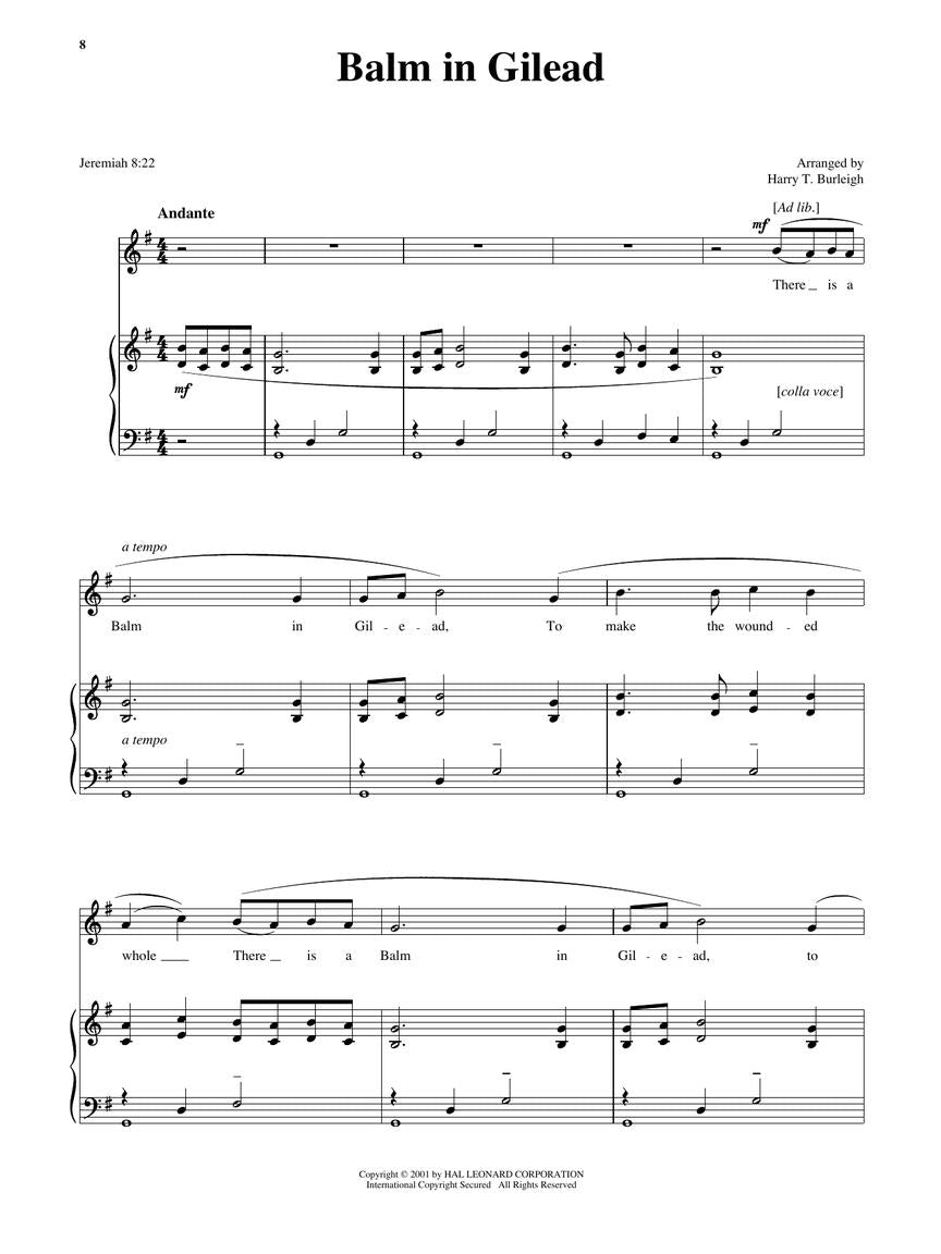 25 Spirituals Arranged by Harry T. Burleigh - High Voice