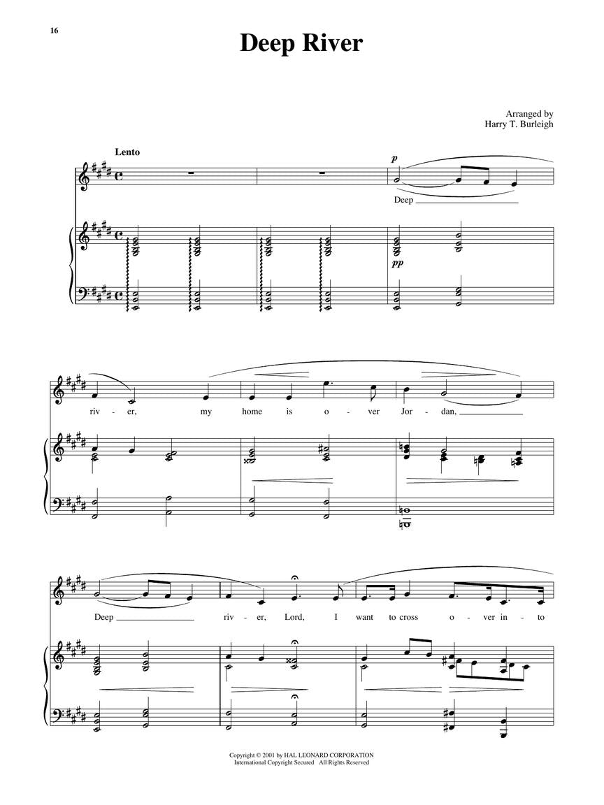 25 Spirituals Arranged by Harry T. Burleigh - High Voice