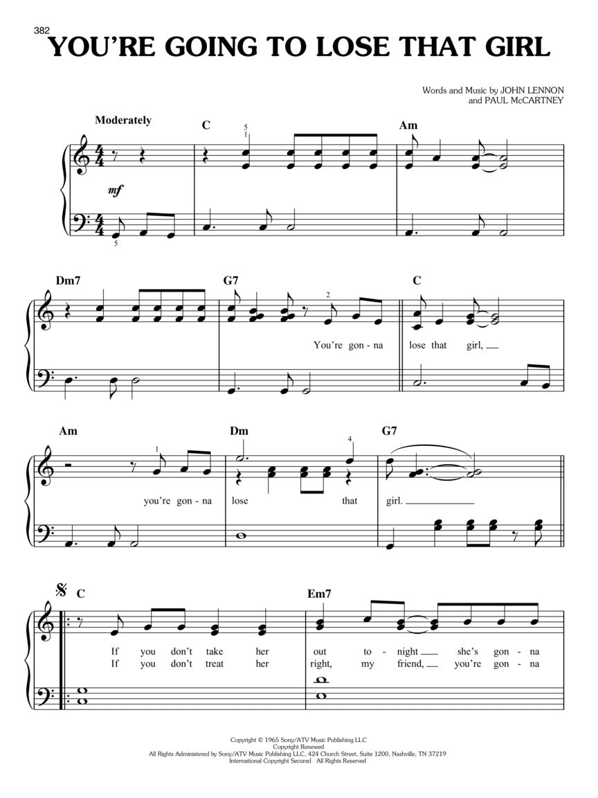 Beatles- The Beatles Best for Easy Piano