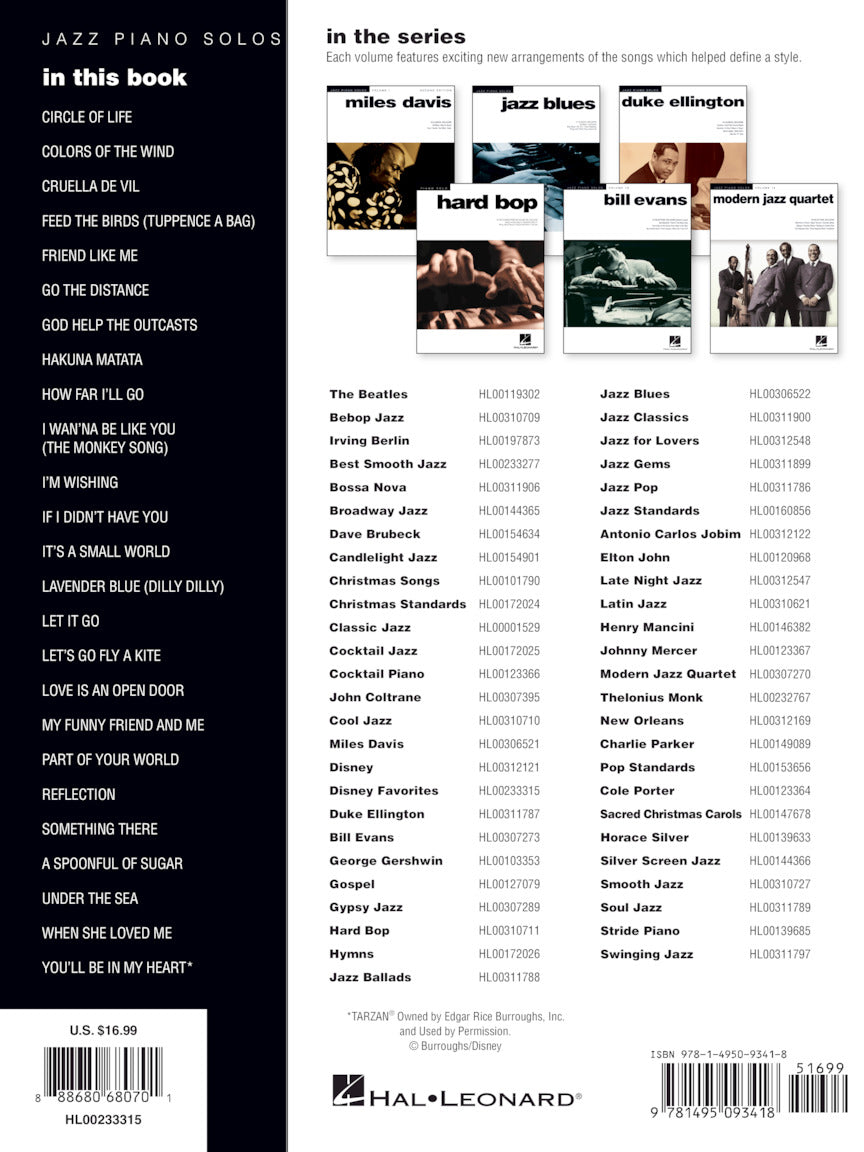 Disney Favorites - Jazz Piano Solos Series Vol. 51