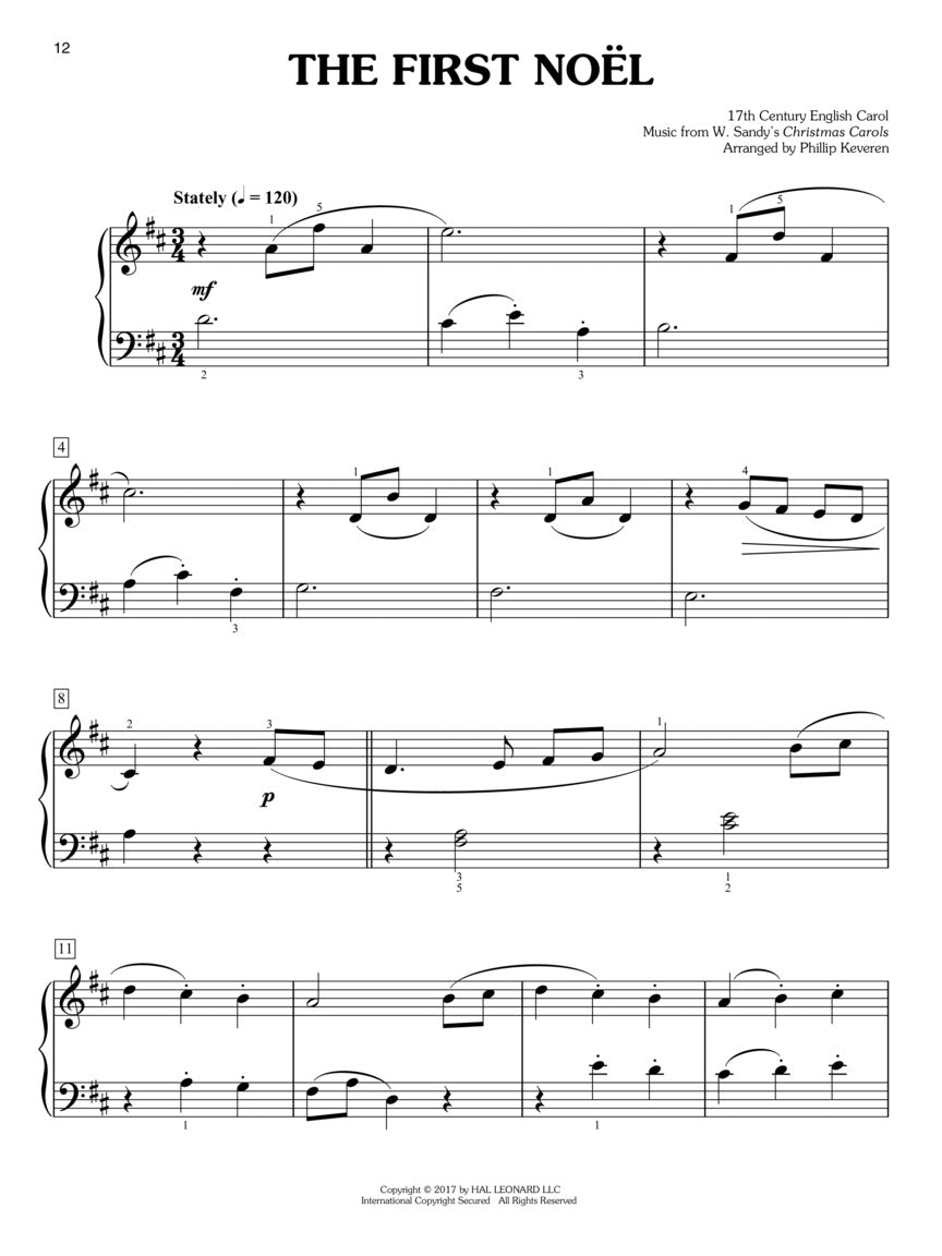 Christmas Carols for Easy Classical Piano