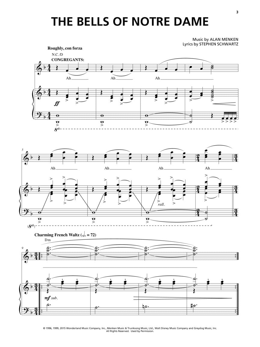 Menken: Hunchback of Notre Dame, The: The Stage Musical Vocal Selections