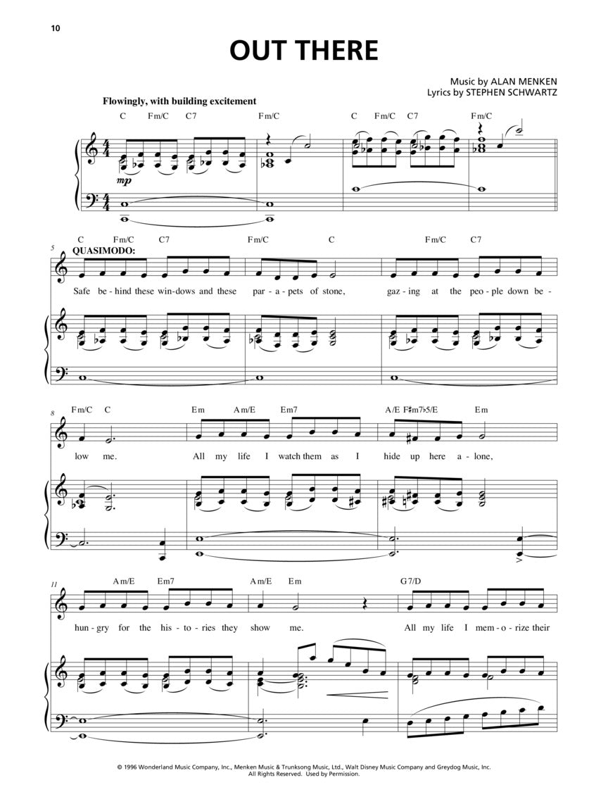 Menken: Hunchback of Notre Dame, The: The Stage Musical Vocal Selections