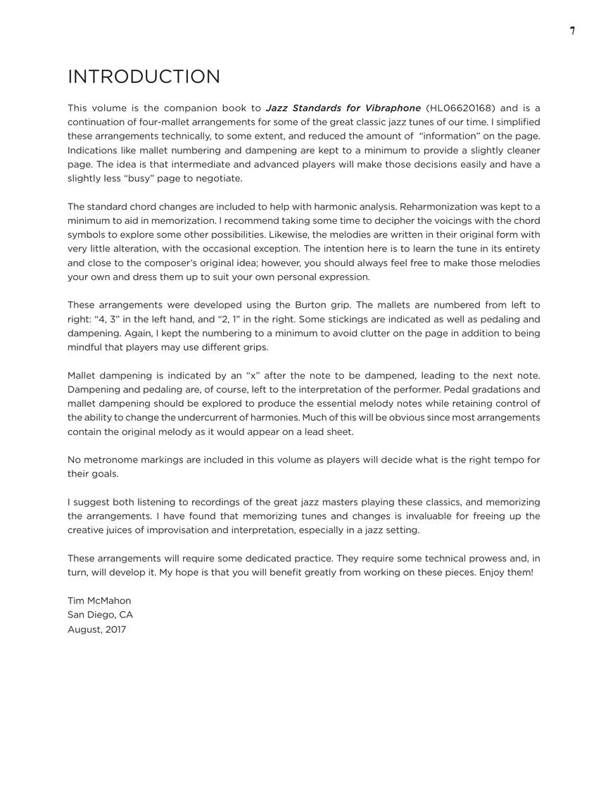 Jazz Classics for Vibraphone