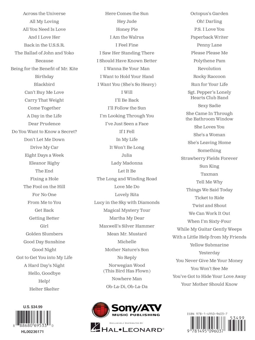 Beatles, The - Sheet Music Collection