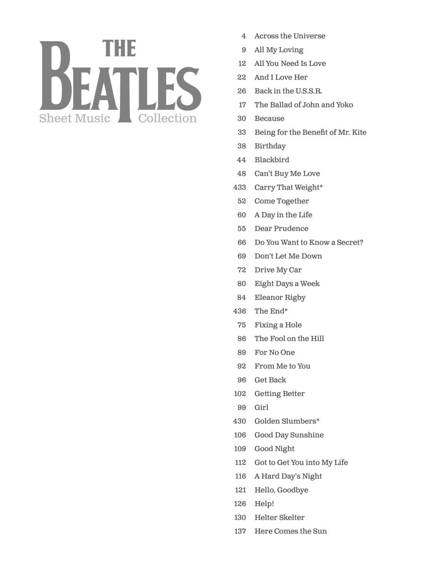 Beatles, The - Sheet Music Collection