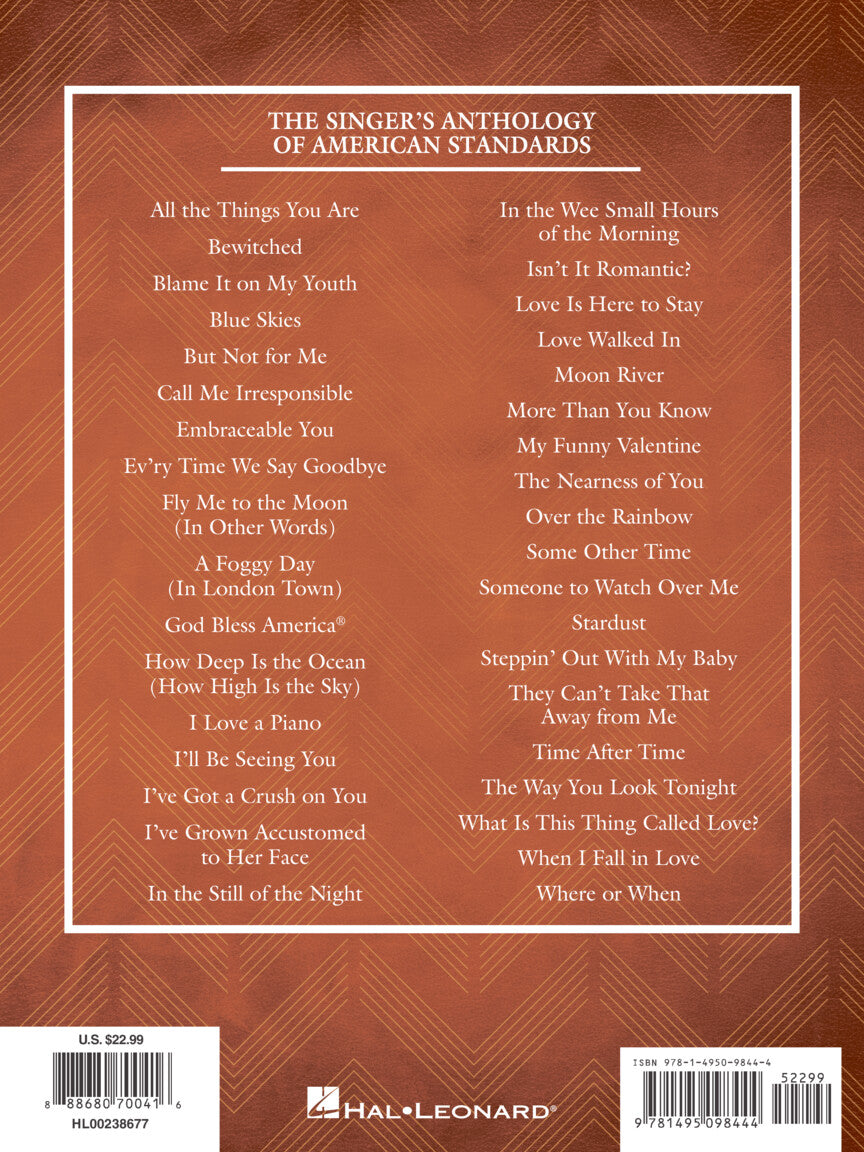 Singer's Anthology of American Standards Baritone Edition