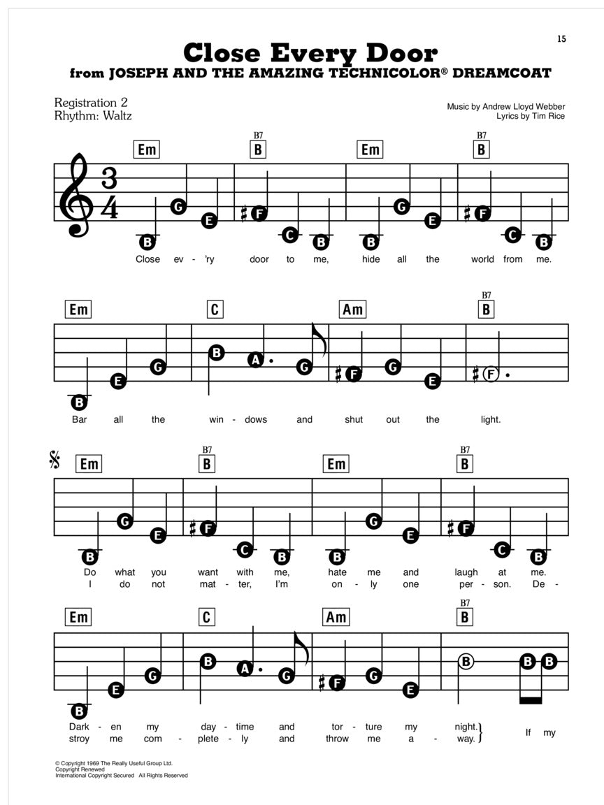 Lloyd Webber, Andrew - Sheet Music Collection - E-Z Play Today #77