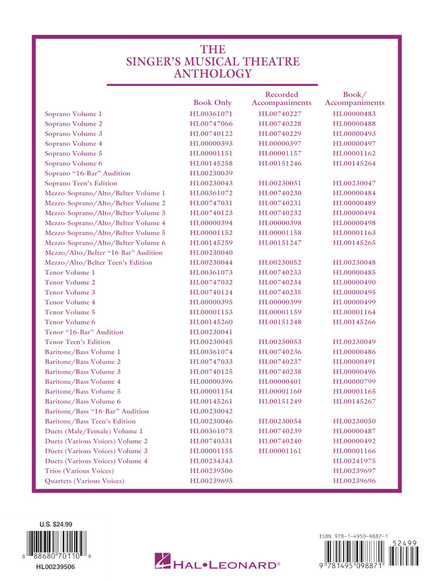 Singer's Musical Theatre Anthology Trios