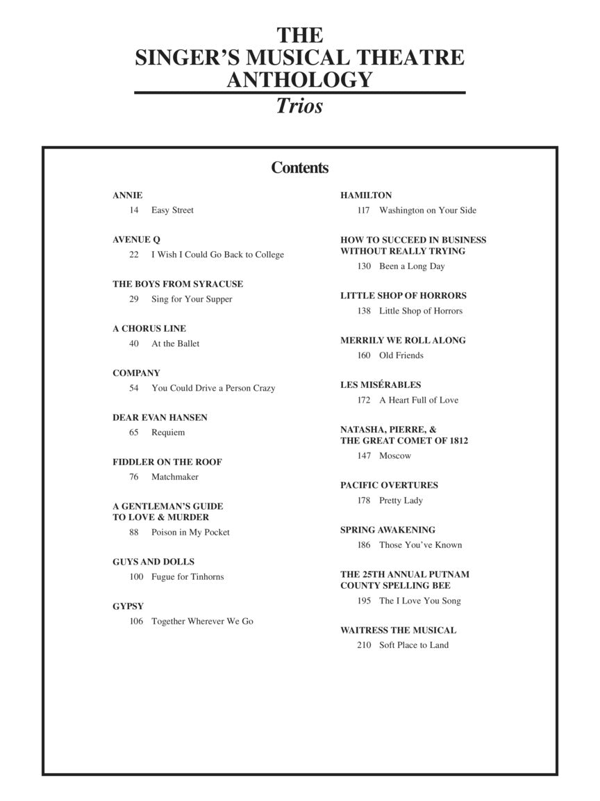 Singer's Musical Theatre Anthology Trios