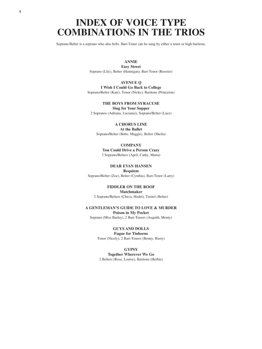 Singer's Musical Theatre Anthology Trios