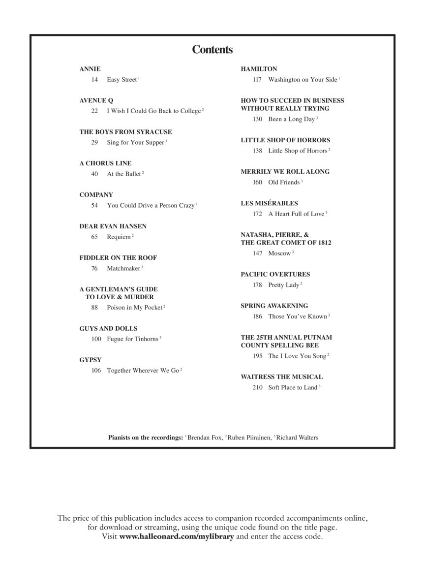 Singer's Musical Theatre Anthology: Trios - Book/Online Audio