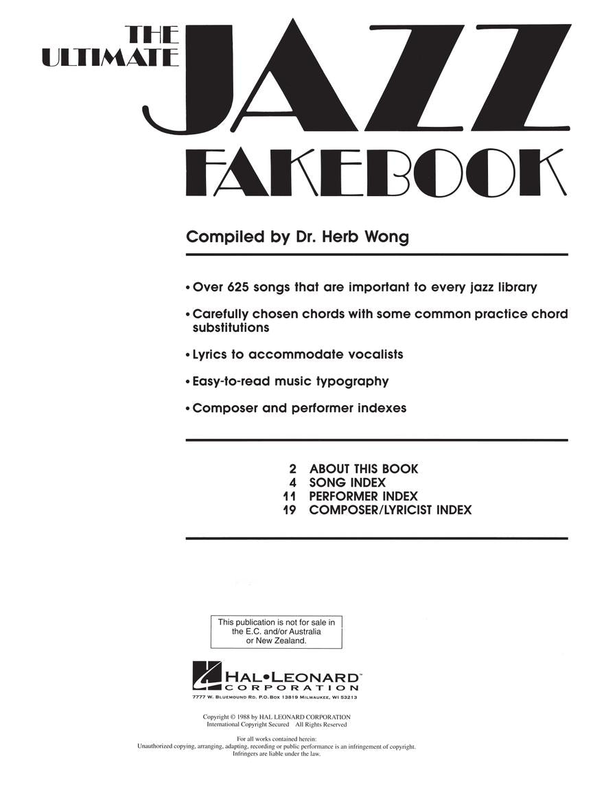 Ultimate Jazz Fake Book C Edition
