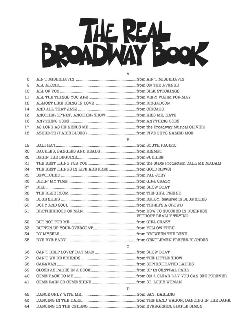 Real Book - (6.115): Real Broadway Book, The