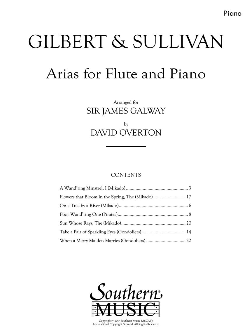 Arias for Flute and Piano