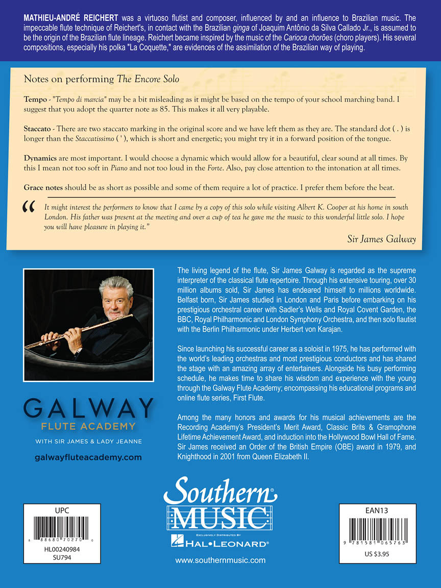 Sir James Galway The Encore Solo
