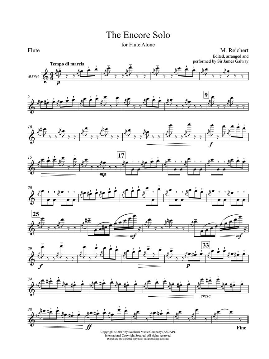 Sir James Galway The Encore Solo