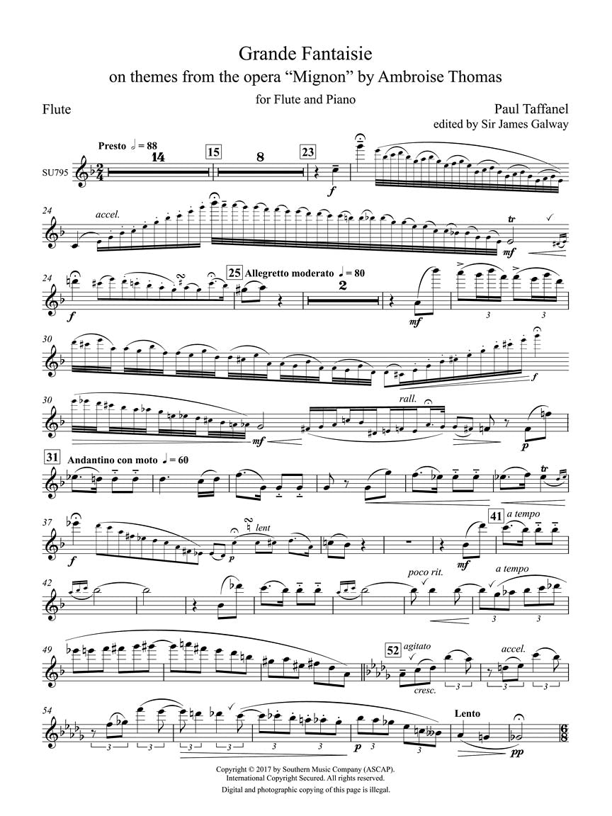 Grand Fantasy on Mignon Flute Solo/Piano