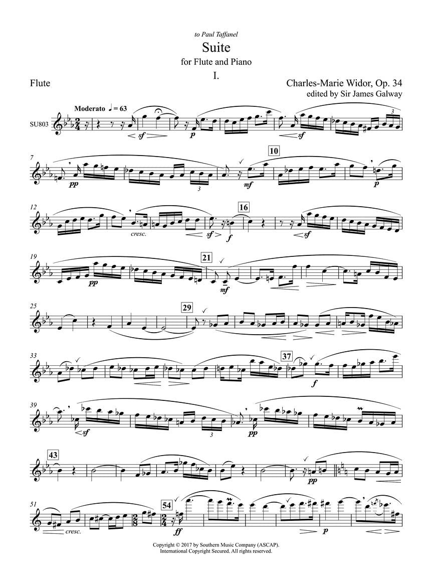 Widor Suite Flute Solo/Piano