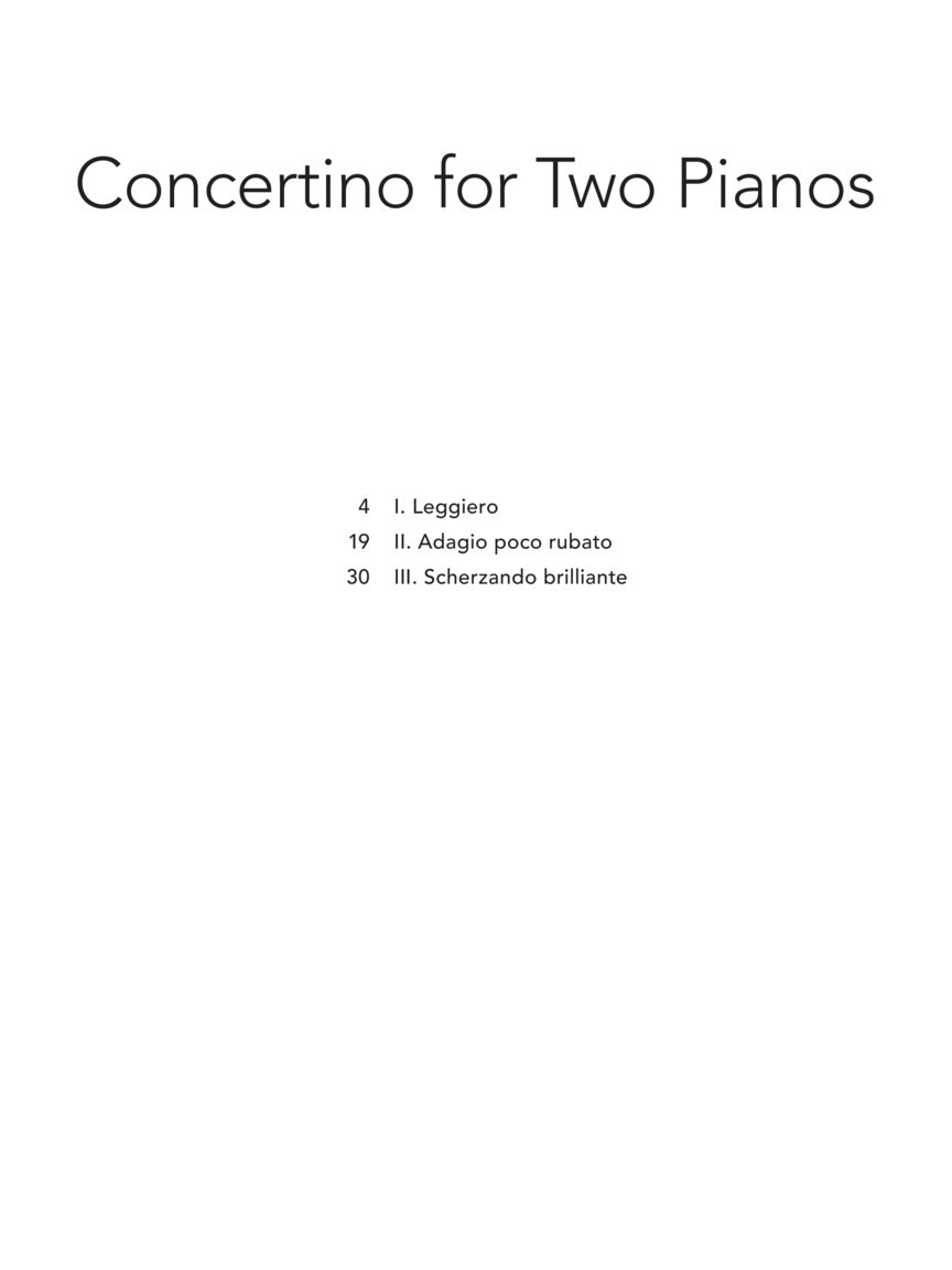 Sondheim Concertino for Two Pianos