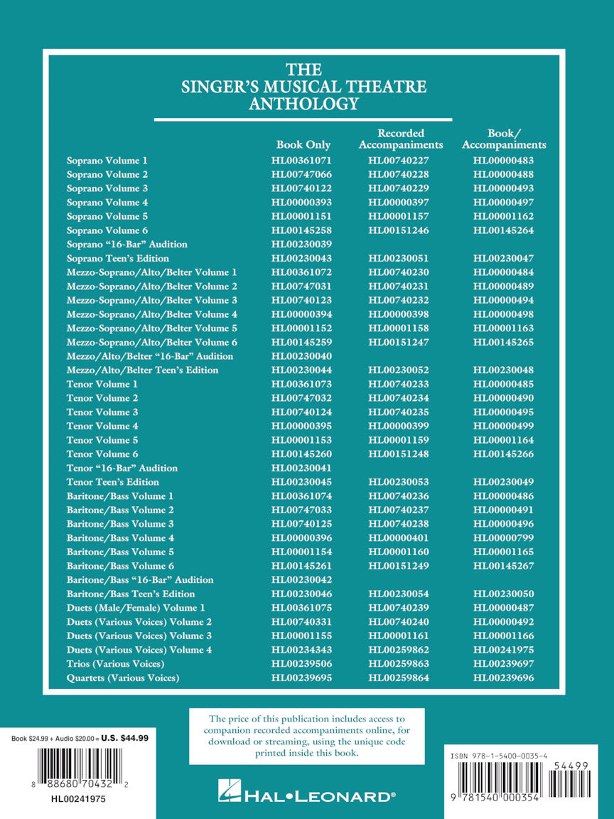Singer's Musical Theatre Anthology: Duets, Volume 4