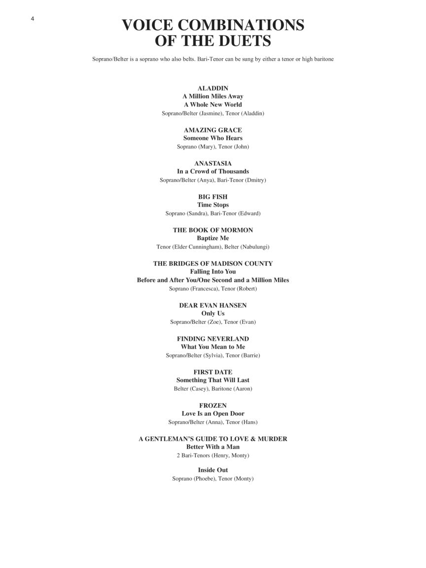 Singer's Musical Theatre Anthology: Duets, Volume 4