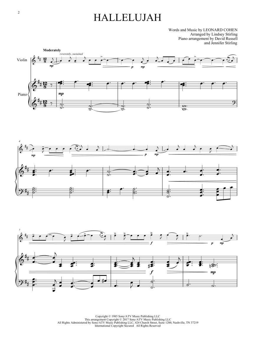 Hallelujah - Violin Solo and Piano (Lindsey Stirling)