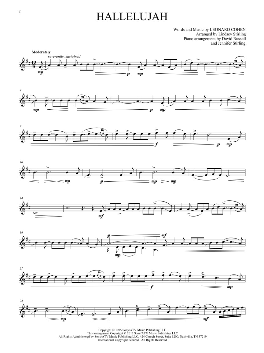 Hallelujah - Violin Solo and Piano (Lindsey Stirling)