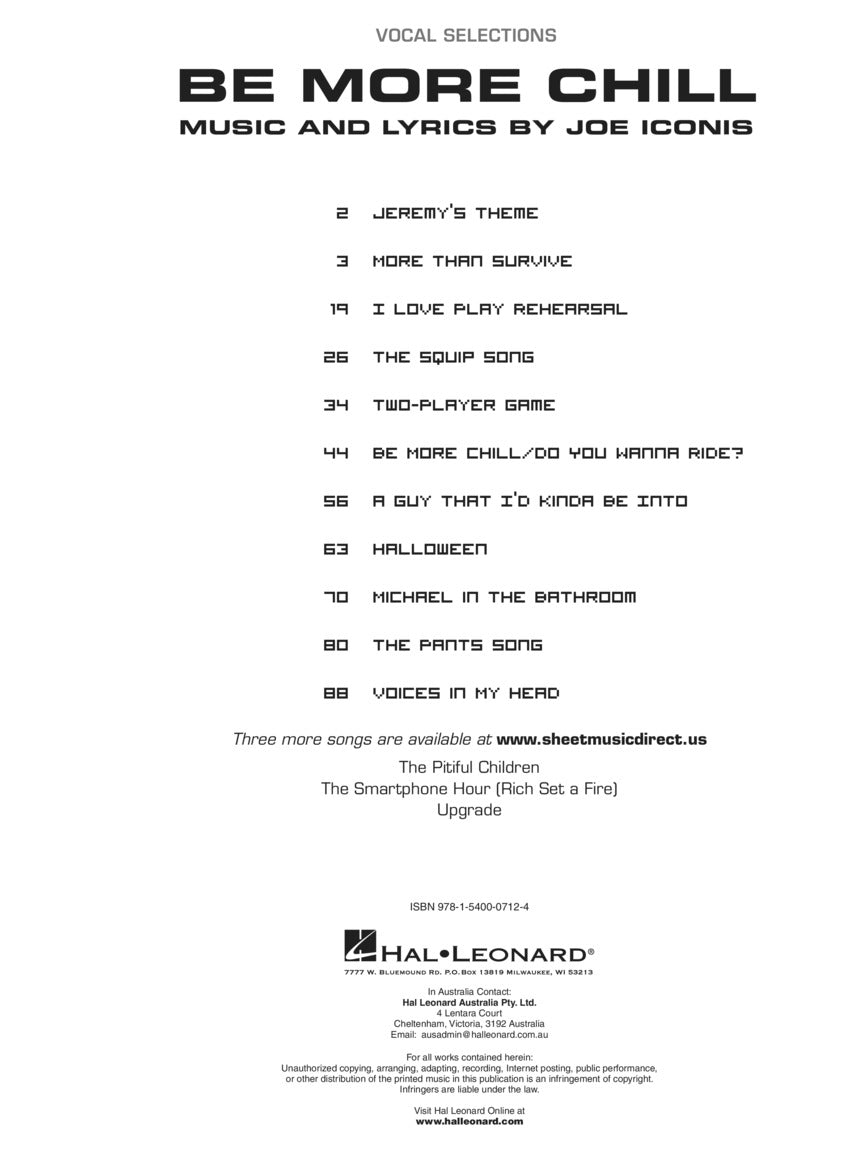 Be More Chill - Piano/Vocal Selections