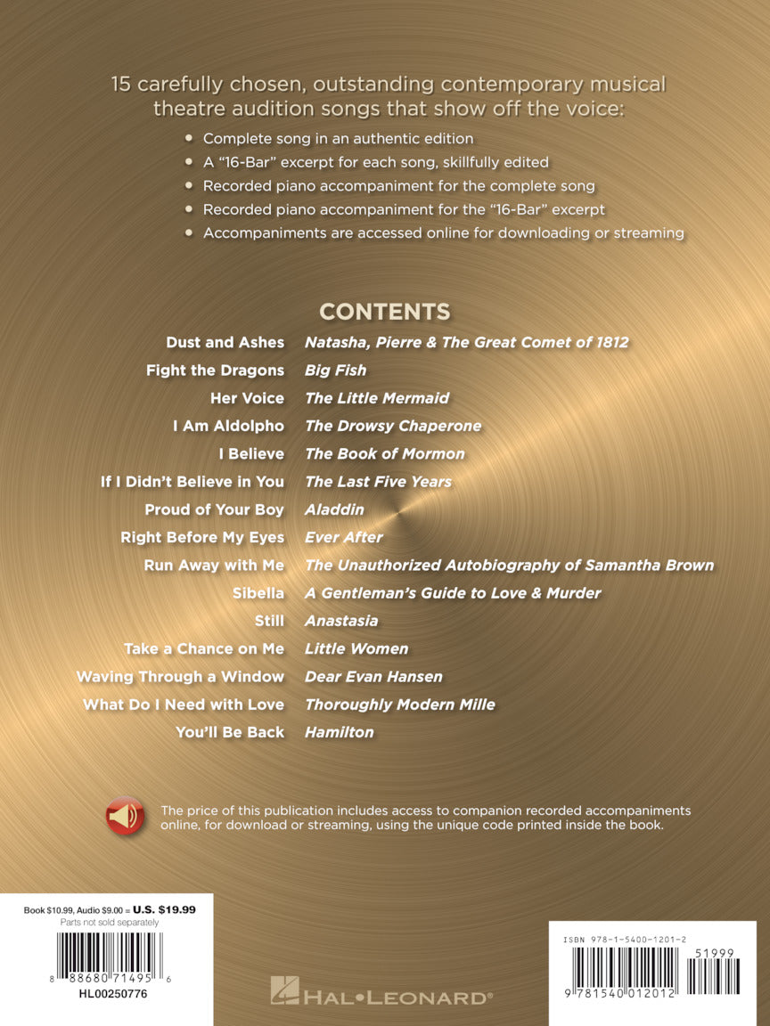 Contemporary Broadway Audition: Men's Edition - Book/Online Audio