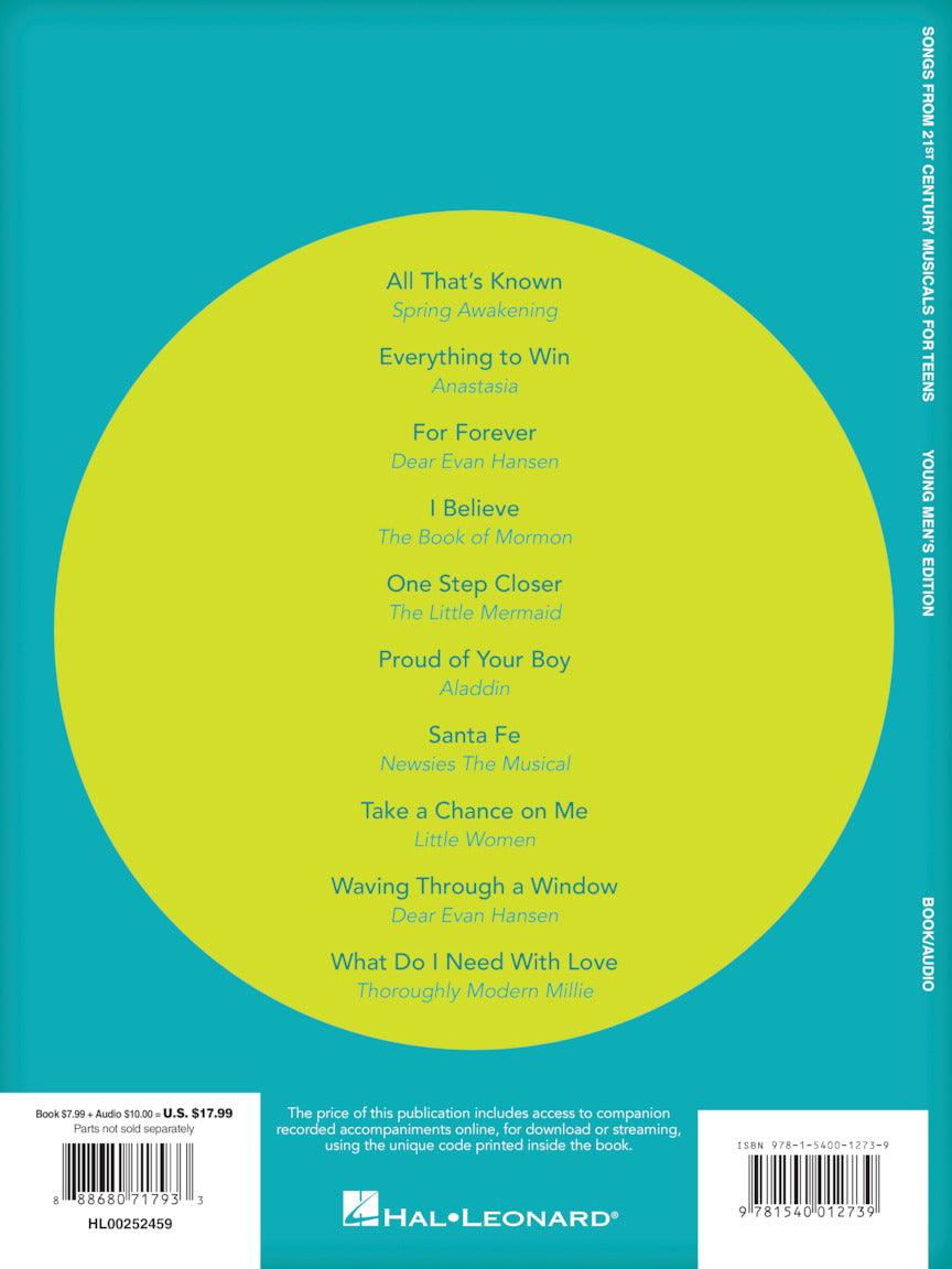 Songs from 21st Century Musicals for Teens: Young Men's Edition - Book/Online Audio