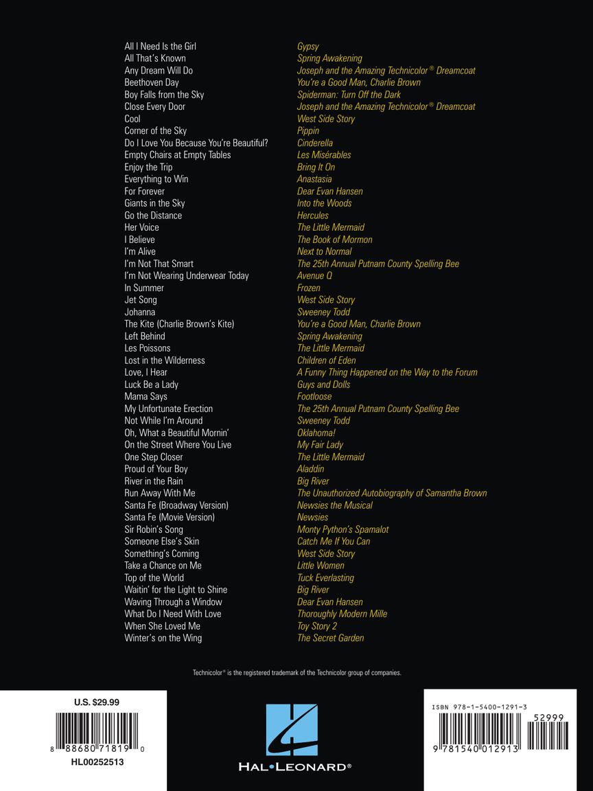 Giant Book of Songs for Teens from Musicals - Young Men's Edition