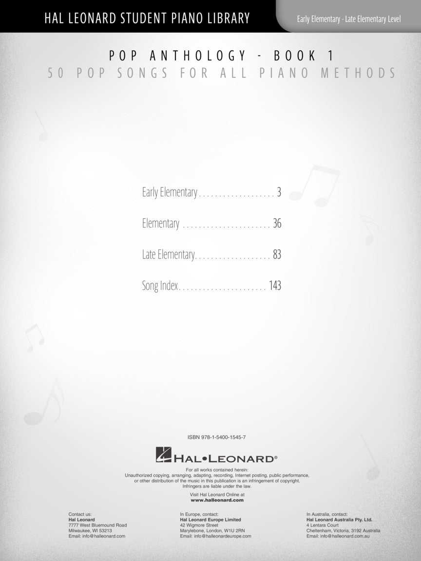 Pop Anthology - Book 1