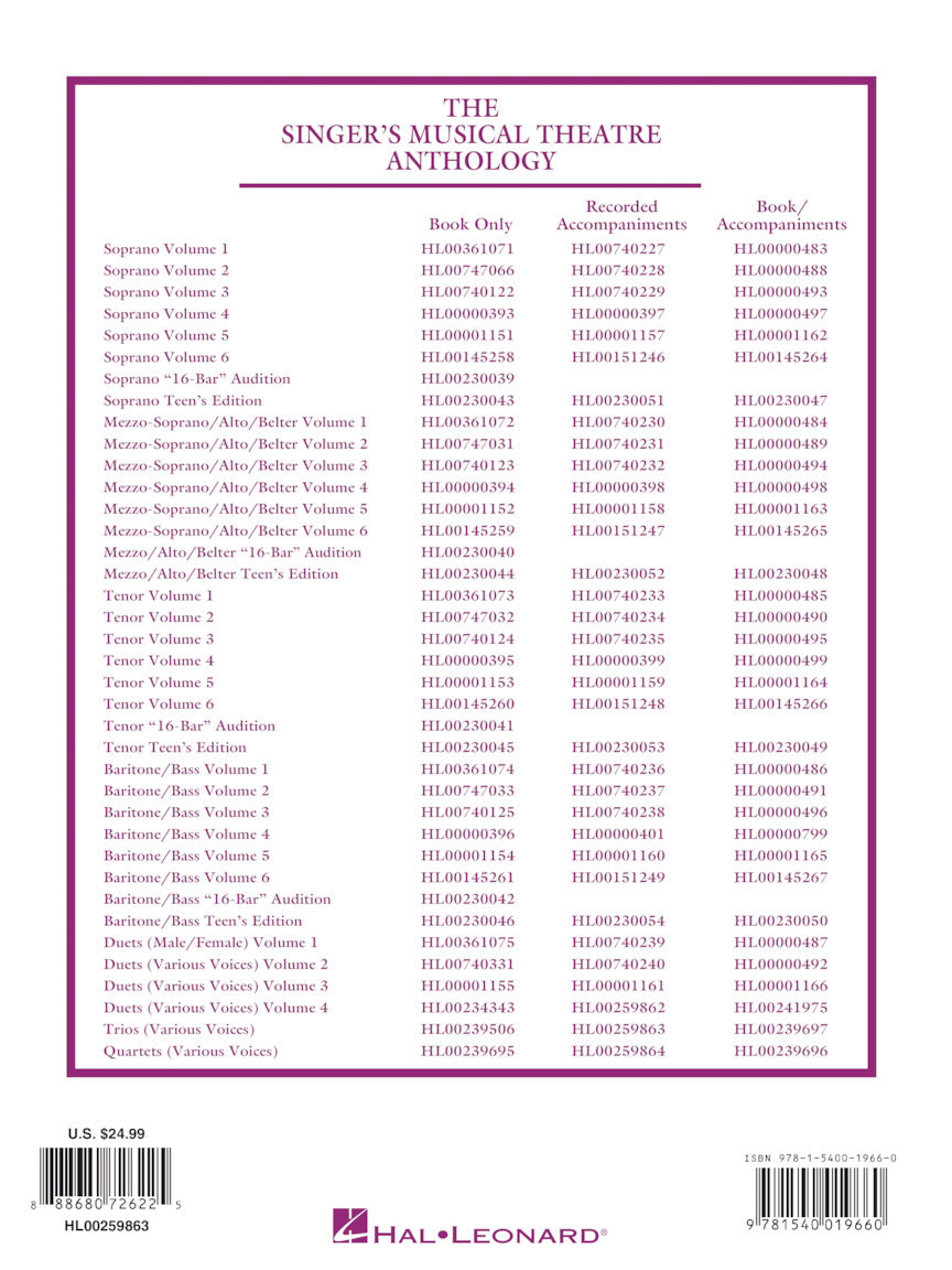 Singer's Musical Theatre Anthology: Trios