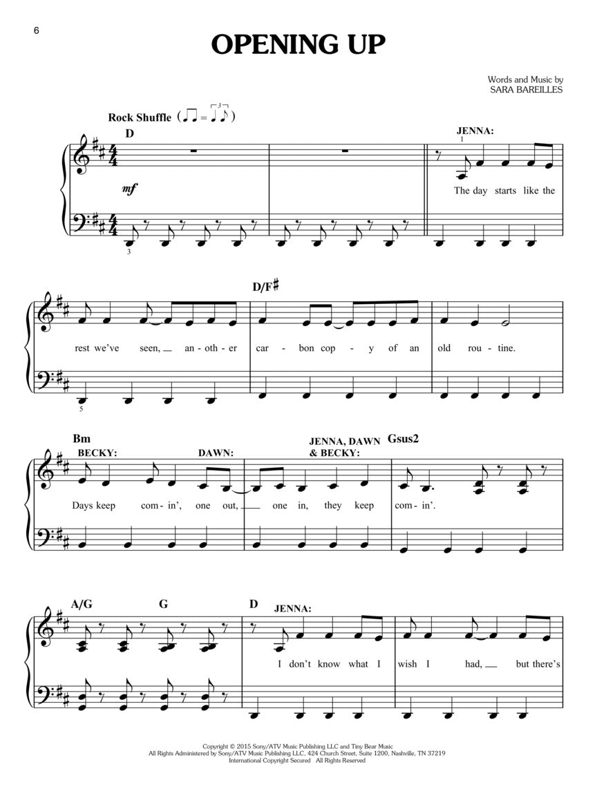 Waitress - Easy Piano Selections