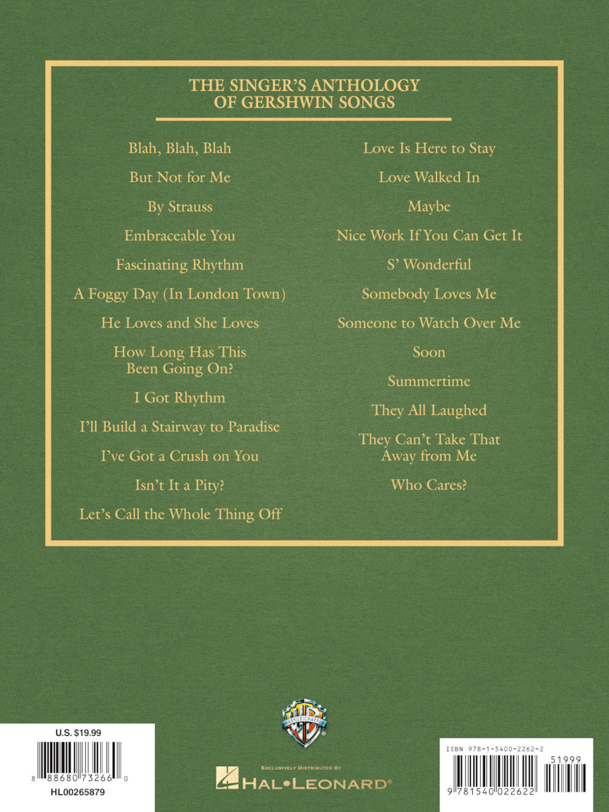 Gershwin: Singer's Anthology of Gershwin Songs - Tenor