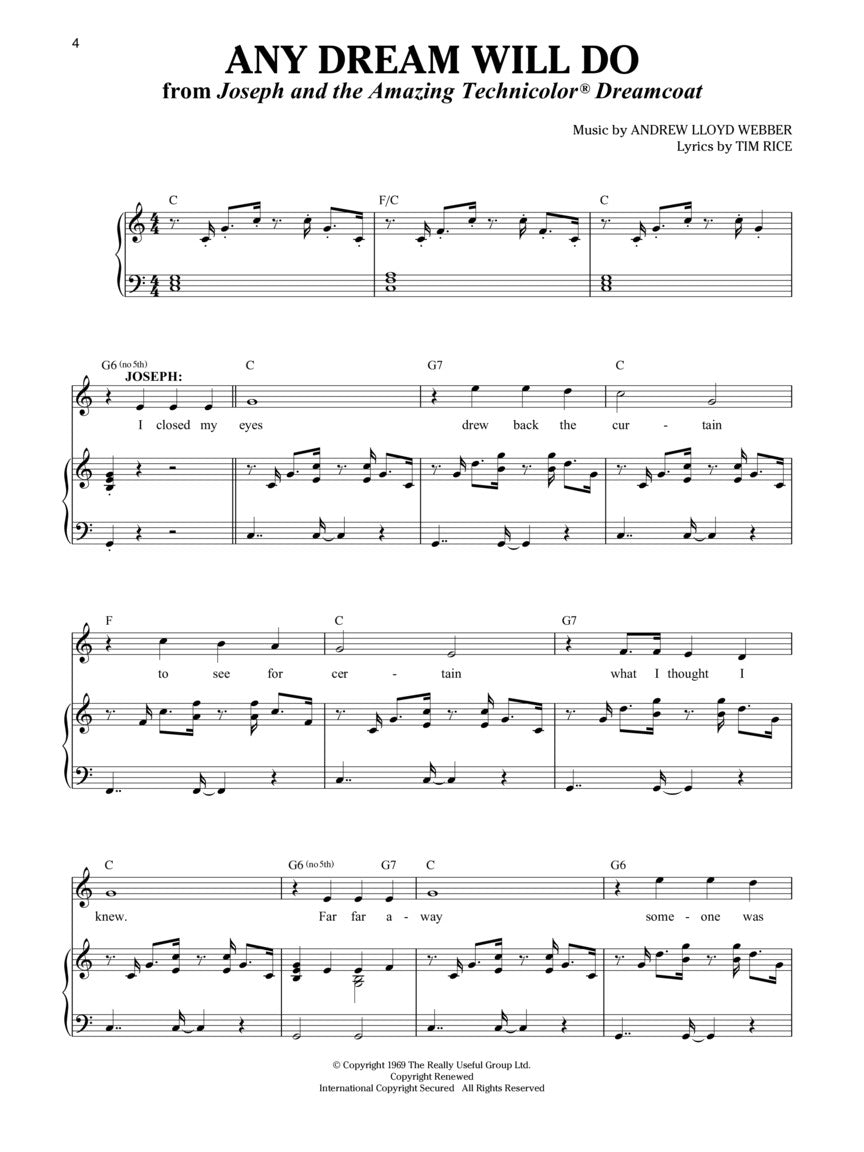 Lloyd Webber, Andrew - Theatre Songs, Men's Edition